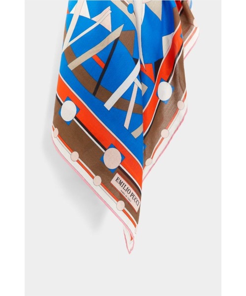 EMILIO PUCCI（エミリオプッチ）の「SHAWL - MIX 135X135（ストール/ショール・レディース・ベージュ系/ブルー系・135cm）」の3枚目の写真