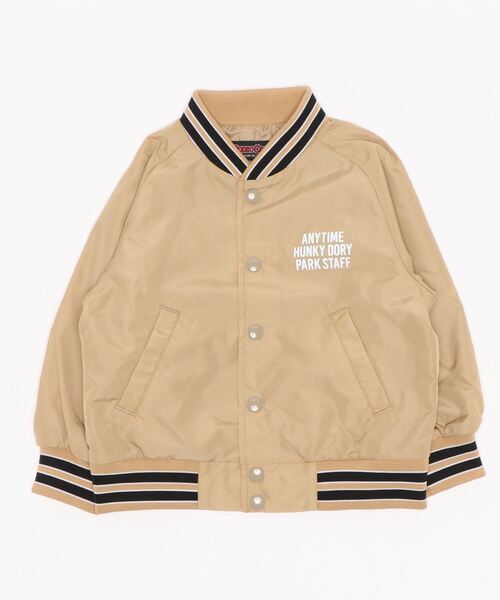 RODEO CROWNS WIDE BOWL(ロデオクラウンズワイドボウル)の「キッズ PARK STADIUM ブルゾン(ブルゾン・キッズ・ブラック/ベージュ/ピンク・110/120/130/140)」の3枚目の写真