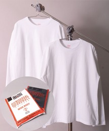 UNIVERSAL OVERALL | 【UNIVERSAL OVERALL】【パックT】2枚入り 7.5オンス ベビーウェイト 長袖 Tシャツ(LG)(Tシャツ/カットソー)