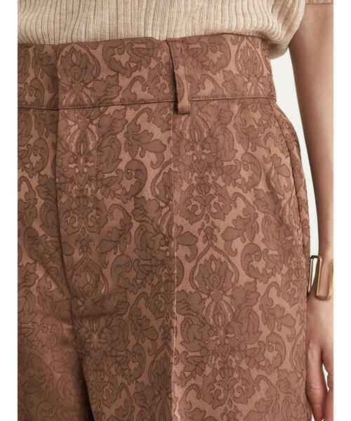 earth music&ecology（アースミュージックアンドエコロジー）の「サテンジャガードパンツ ＊（その他パンツ・レディース・ベージュ/ブラウン/アイボリー・FREE）」の7枚目の写真