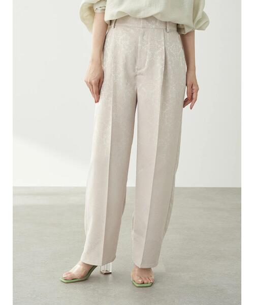 earth music&ecology（アースミュージックアンドエコロジー）の「サテンジャガードパンツ ＊（その他パンツ・レディース・ベージュ/ブラウン/アイボリー・FREE）」の13枚目の写真