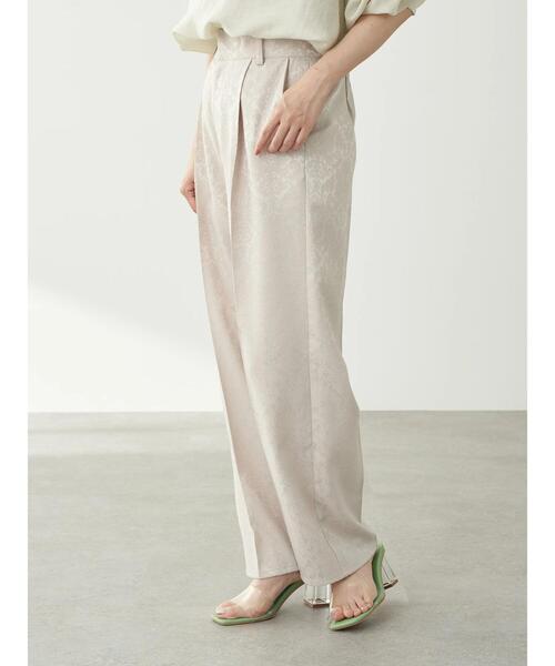 earth music&ecology（アースミュージックアンドエコロジー）の「サテンジャガードパンツ ＊（その他パンツ・レディース・ベージュ/ブラウン/アイボリー・FREE）」の14枚目の写真