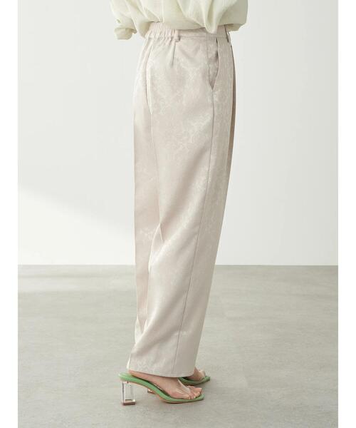 earth music&ecology（アースミュージックアンドエコロジー）の「サテンジャガードパンツ ＊（その他パンツ・レディース・ベージュ/ブラウン/アイボリー・FREE）」の15枚目の写真