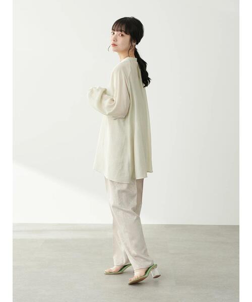 earth music&ecology（アースミュージックアンドエコロジー）の「サテンジャガードパンツ ＊（その他パンツ・レディース・ベージュ/ブラウン/アイボリー・FREE）」の19枚目の写真