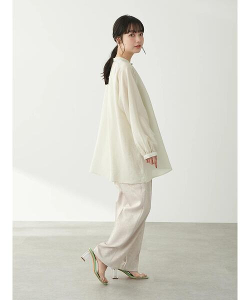 earth music&ecology（アースミュージックアンドエコロジー）の「サテンジャガードパンツ ＊（その他パンツ・レディース・ベージュ/ブラウン/アイボリー・FREE）」の20枚目の写真