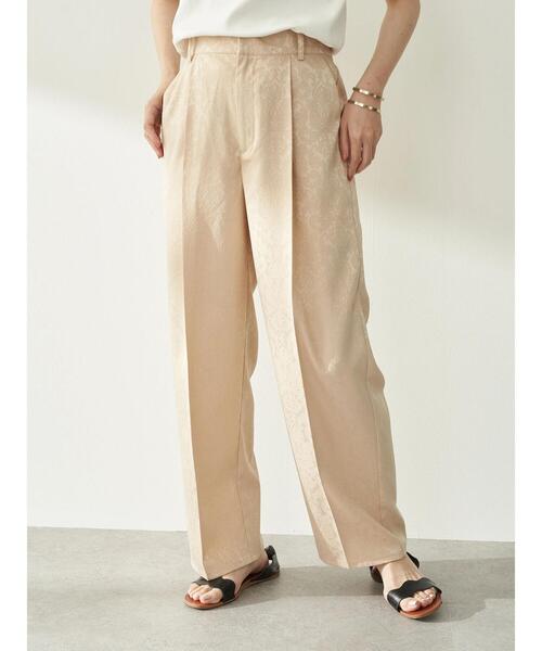 earth music&ecology（アースミュージックアンドエコロジー）の「サテンジャガードパンツ ＊（その他パンツ・レディース・ベージュ/ブラウン/アイボリー・FREE）」の21枚目の写真