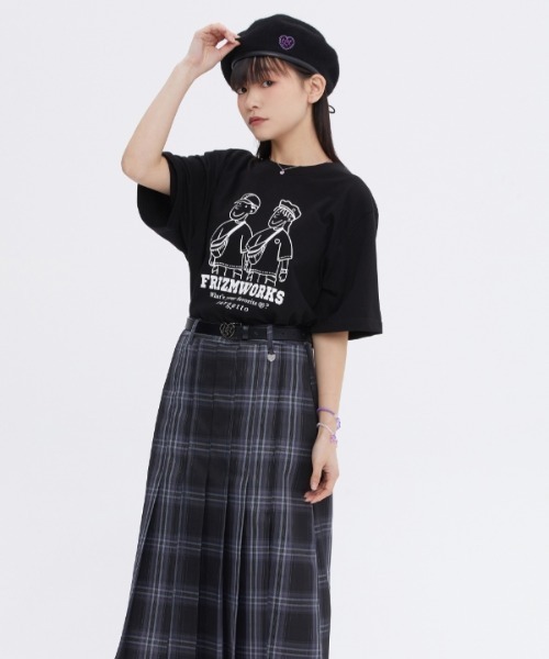 TARGETTO（ターゲット）の「【TARGETTO 】[FRIZMWORKS X TGT]カップルグラフィック ティーシャツ / [FRIZMWORKS X TGT]COUPLE GRAPHIC TEE SHIRT（Tシャツ/カットソー・レディース・ホワイト/ブラック/ベージュ・1/2）」の7枚目の写真