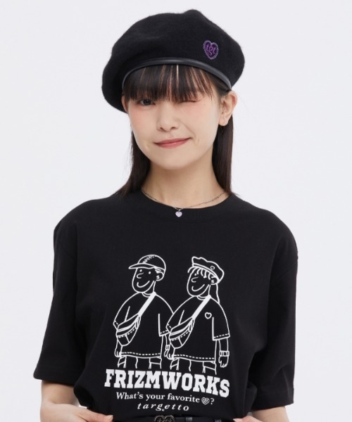 TARGETTO（ターゲット）の「【TARGETTO 】[FRIZMWORKS X TGT]カップルグラフィック ティーシャツ / [FRIZMWORKS X TGT]COUPLE GRAPHIC TEE SHIRT（Tシャツ/カットソー・レディース・ホワイト/ブラック/ベージュ・1/2）」の5枚目の写真