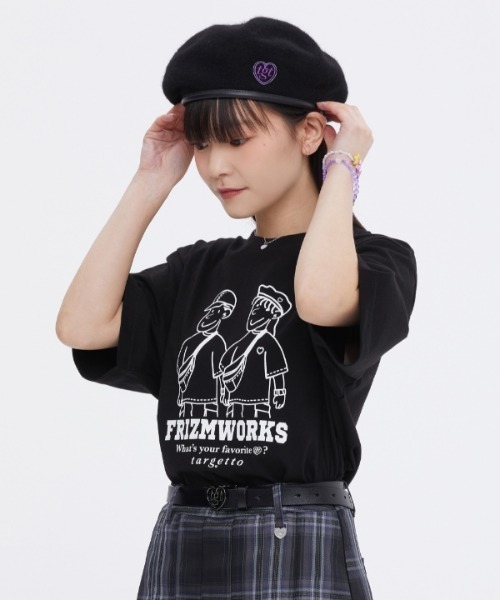 TARGETTO（ターゲット）の「【TARGETTO 】[FRIZMWORKS X TGT]カップルグラフィック ティーシャツ / [FRIZMWORKS X TGT]COUPLE GRAPHIC TEE SHIRT（Tシャツ/カットソー・レディース・ホワイト/ブラック/ベージュ・1/2）」の13枚目の写真
