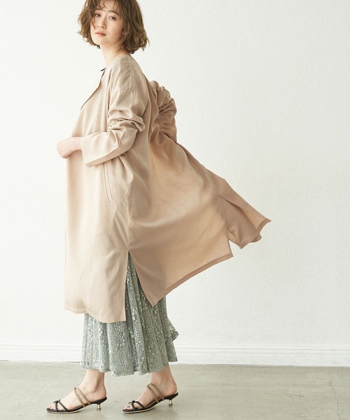 【花粉ガード】テンセル麻ガウンコート