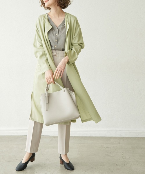 【花粉ガード】テンセル麻ガウンコート