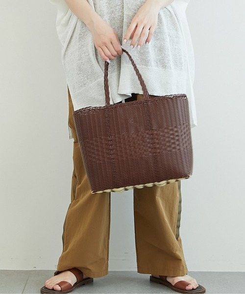 PALOROSA（パロローサ）の「【PALOROSA】バスケットバッグ/LACE（Small)（かごバッグ・レディース・ネイビー/ブラウン/サンドベージュ・FREE）」の22枚目の写真