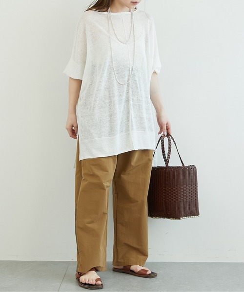 PALOROSA（パロローサ）の「【PALOROSA】バスケットバッグ/LACE（Small)（かごバッグ・レディース・ネイビー/ブラウン/サンドベージュ・FREE）」の13枚目の写真