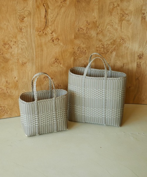 PALOROSA（パロローサ）の「【PALOROSA】バスケットバッグ/LACE（Small)（かごバッグ・レディース・ネイビー/ブラウン/サンドベージュ・FREE）」の8枚目の写真