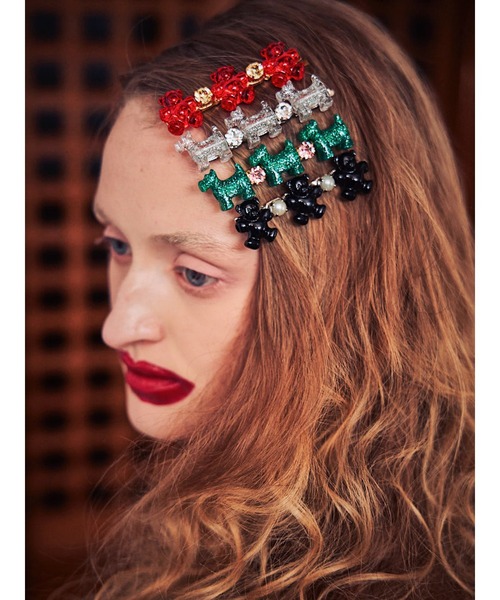 PAMEO POSE（パメオポーズ）の「Beads Dog Toy Hairpin（ピアス（両耳用）・レディース・グリーン/クリア・FREE）」の8枚目の写真