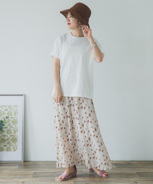 ITEMS URBANRESEARCH(アイテムズ アーバンリサーチ)の「ルーズ半袖Tシャツ(Tシャツ/カットソー・レディース・オフホワイト/イエロー/スミクロ/モカ・FREE)」の8枚目の写真