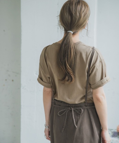 ITEMS URBANRESEARCH(アイテムズ アーバンリサーチ)の「ルーズ半袖Tシャツ(Tシャツ/カットソー・レディース・オフホワイト/イエロー/スミクロ/モカ・FREE)」の21枚目の写真