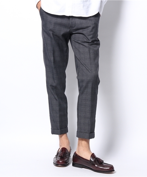 WHO'S WHO gallery（フーズフーギャラリー）の「【GIGGER】ウールチェックパンツ（その他パンツ・メンズ・ネイビー/チャコールグレー・MEDIUM/LARGE）」の2枚目の写真