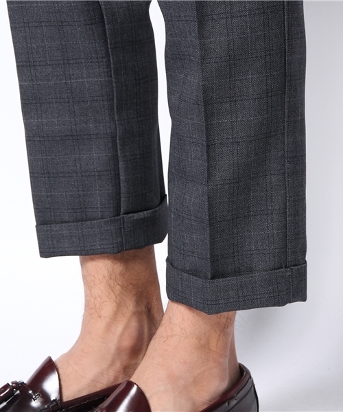 WHO'S WHO gallery（フーズフーギャラリー）の「【GIGGER】ウールチェックパンツ（その他パンツ・メンズ・ネイビー/チャコールグレー・MEDIUM/LARGE）」の9枚目の写真