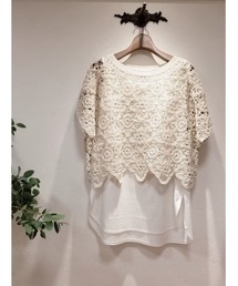 BEARDSLEY | レース刺繍タンクセット(ニット/セーター)