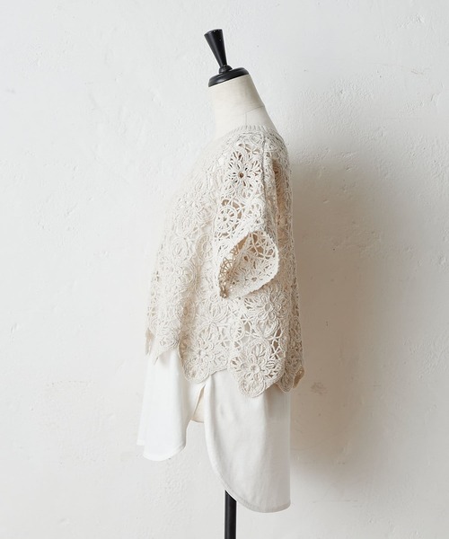 BEARDSLEY（ビアズリー）の「レース刺繍タンクセット（ニット/セーター・レディース・ベージュ/ブラック・FREE）」の20枚目の写真