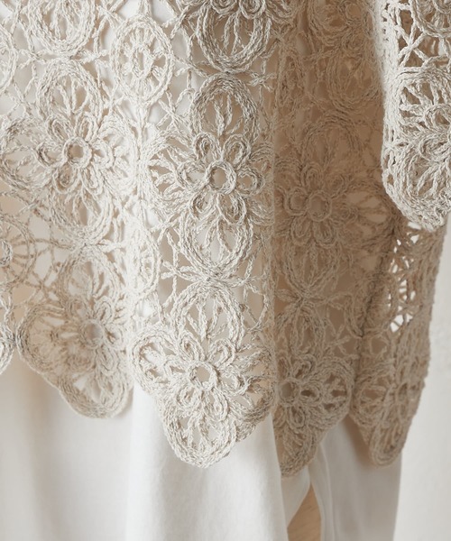 BEARDSLEY（ビアズリー）の「レース刺繍タンクセット（ニット/セーター・レディース・ベージュ/ブラック・FREE）」の22枚目の写真