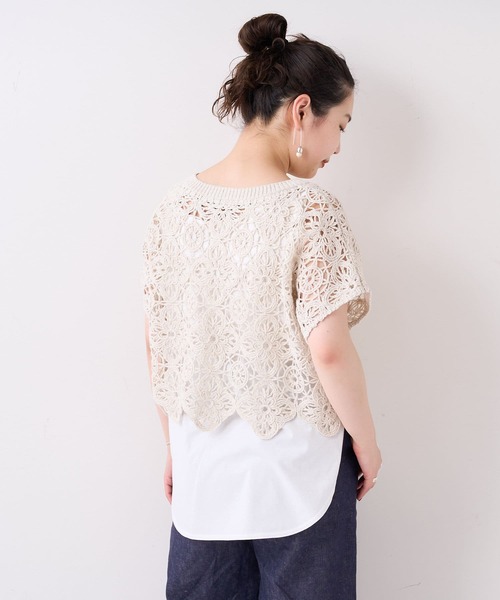 BEARDSLEY（ビアズリー）の「レース刺繍タンクセット（ニット/セーター・レディース・ベージュ/ブラック・FREE）」の15枚目の写真