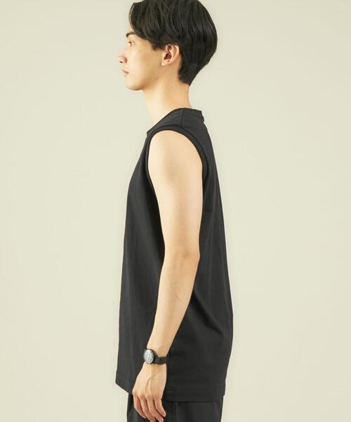 green label relaxing（グリーンレーベルリラクシング）の「＜ 機能 / 吸水速乾 ＞ Livelihood Dry ノースリーブ Tシャツ（タンクトップ・メンズ・ブラック/ライトグレー/ホワイト・SMALL/MEDIUM/X-LARGE/XX-LARGE/LARGE）」の12枚目の写真