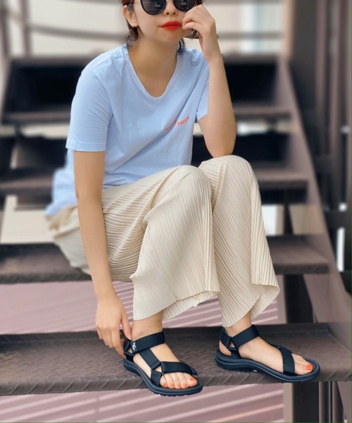 Sugar Sugar（シュガーシュガー）の「【SUGAR SUGAR シュガーシュガー】ベルクロスポーツサンダル（サンダル・レディース・ベージュ/ブラック・LL/S/L/M）」の15枚目の写真