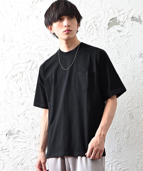 MinoriTY（マイノリティ）の「【MinoriTY】ヘビーウェイトUSAコットンビッグシルエットTシャツ ポケットTシャツ 無地 メンズ 秋服 夏服（Tシャツ/カットソー・メンズ・ホワイト/ブラック/ベージュ/ライトグリーン/ダークブルー/スモークピンク・M/L）」の9枚目の写真