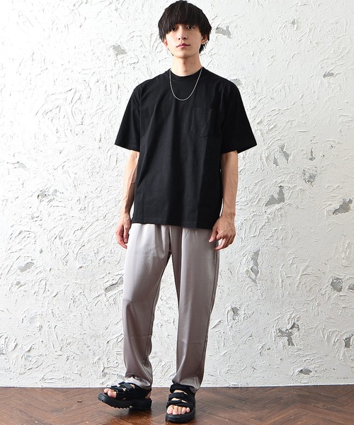 MinoriTY（マイノリティ）の「【MinoriTY】ヘビーウェイトUSAコットンビッグシルエットTシャツ ポケットTシャツ 無地 メンズ 秋服 夏服（Tシャツ/カットソー・メンズ・ホワイト/ブラック/ベージュ/ライトグリーン/ダークブルー/スモークピンク・M/L）」の10枚目の写真