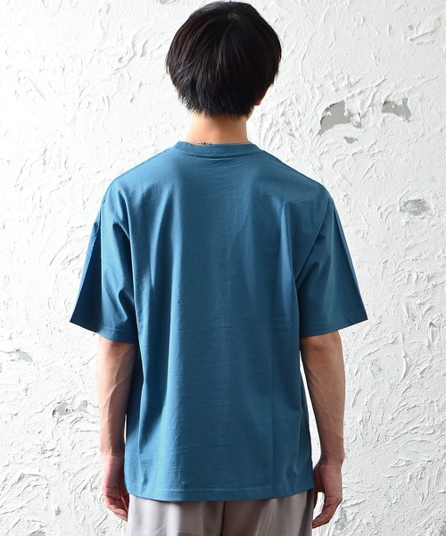 MinoriTY（マイノリティ）の「【MinoriTY】ヘビーウェイトUSAコットンビッグシルエットTシャツ ポケットTシャツ 無地 メンズ 秋服 夏服（Tシャツ/カットソー・メンズ・ホワイト/ブラック/ベージュ/ライトグリーン/ダークブルー/スモークピンク・M/L）」の18枚目の写真