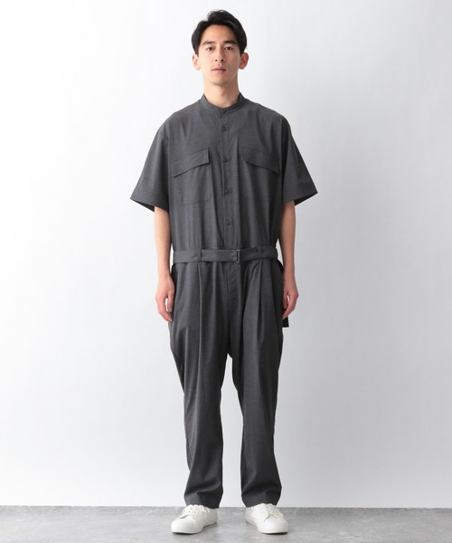 GLOBAL WORK（グローバルワーク）の「URBAN JUMP SUIT (アーバンシャンプスーツ)/935575（つなぎ/オールインワン・メンズ・チャコールグレー・FREE）」の4枚目の写真