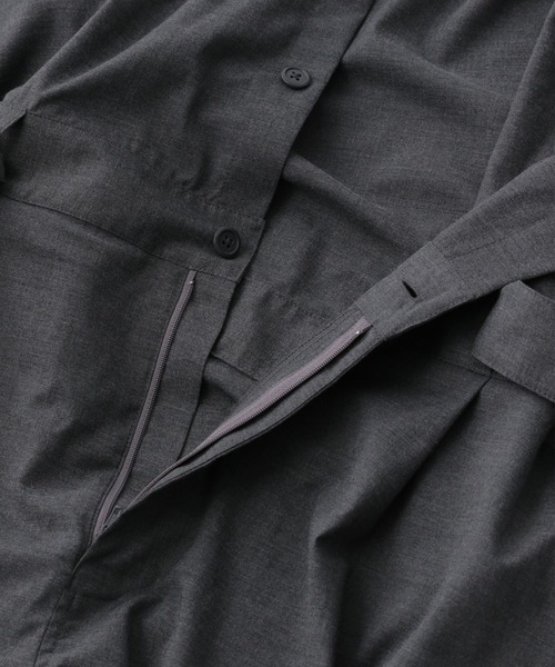 GLOBAL WORK（グローバルワーク）の「URBAN JUMP SUIT (アーバンシャンプスーツ)/935575（つなぎ/オールインワン・メンズ・チャコールグレー・FREE）」の17枚目の写真