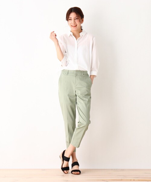 SHOO・LA・RUE（シューラルー）の「◆【SS-4L/3Dスキャン】サテンスティックパンツ（その他パンツ・レディース・ホワイト系/ブラック/ライトグリーン/ベージュ/ピンク系・01/02/03/04/05/06/10）」の16枚目の写真