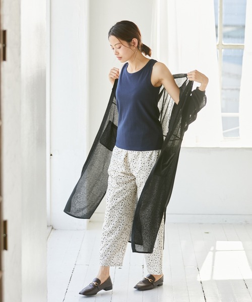 Rewde（ルゥデ）の「【UVカット】着流しロングカーディガン（1R15-05178）（カーディガン/ボレロ・レディース・ベージュ/ネイビー/カーキ/ブラック/ホワイト・M）」の3枚目の写真