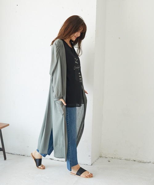 Rewde（ルゥデ）の「【UVカット】着流しロングカーディガン（1R15-05178）（カーディガン/ボレロ・レディース・ベージュ/ネイビー/カーキ/ブラック/ホワイト・M）」の17枚目の写真