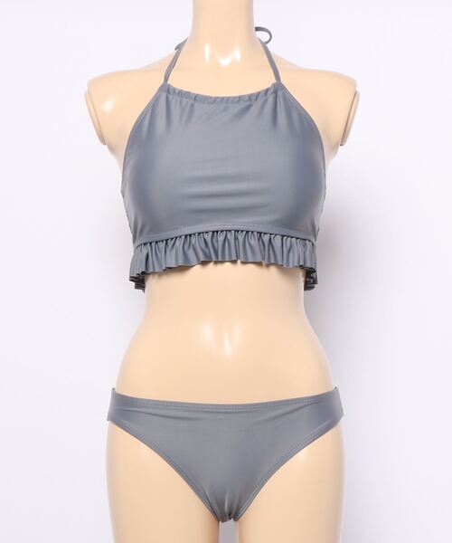 Ritzy(リッツィー)の「大人シルエット Cool 大人きれいめ/フロントクロスデザインビキニショーツ2点セット水着◆(水着・レディース・ブラック/グレー/レッド/ブラック系その他/グレー系その他/ブラック系その他2/カーキ/オレンジ/グリーン/ホワイト・M/L)」の7枚目の写真