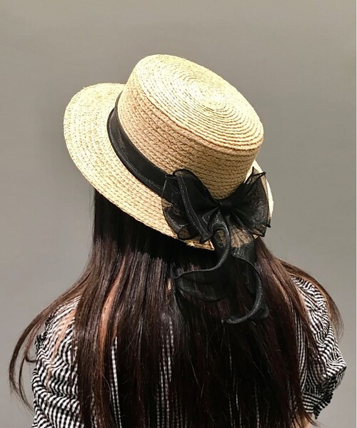 オーガンジーリボンカンカン帽子（ハット）｜Grandedge（グランド