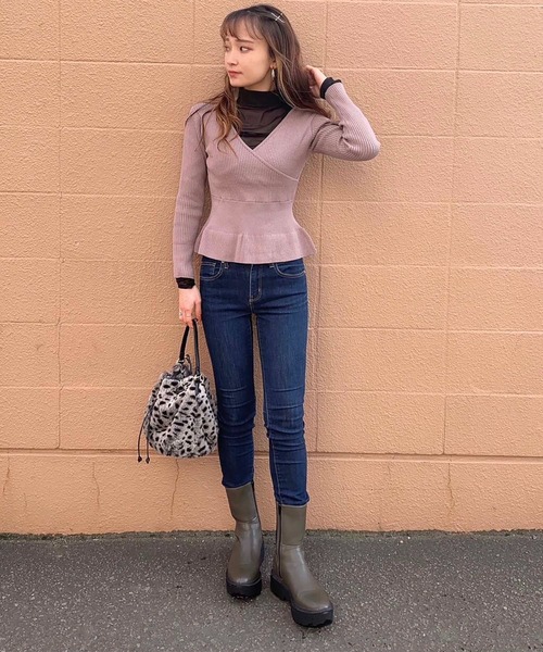 FREE'S MART(フリーズマート)の「◇シースルーハイネックカットソー(Tシャツ/カットソー・レディース・ホワイト/ブラック・FREE)」の12枚目の写真