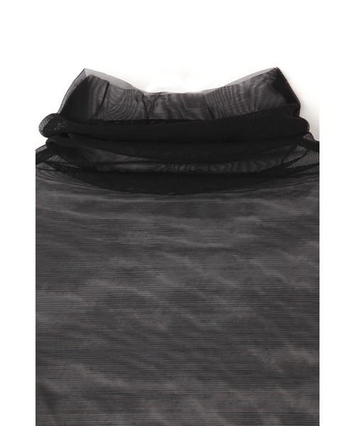 FREE'S MART(フリーズマート)の「◇シースルーハイネックカットソー(Tシャツ/カットソー・レディース・ホワイト/ブラック・FREE)」の7枚目の写真