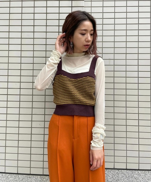 FREE'S MART(フリーズマート)の「◇シースルーハイネックカットソー(Tシャツ/カットソー・レディース・ホワイト/ブラック・FREE)」の20枚目の写真