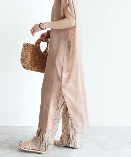 reca(レカ)の「ゼブラ柄プリントパンツ(その他パンツ・レディース・ブラウン/ベージュ・FREE)」の7枚目の写真