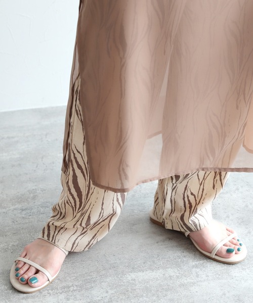 reca(レカ)の「ゼブラ柄プリントパンツ(その他パンツ・レディース・ブラウン/ベージュ・FREE)」の3枚目の写真