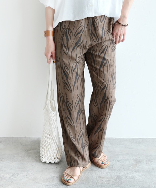 reca(レカ)の「ゼブラ柄プリントパンツ(その他パンツ・レディース・ブラウン/ベージュ・FREE)」の12枚目の写真
