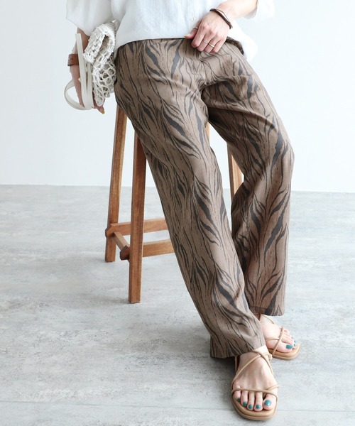 reca(レカ)の「ゼブラ柄プリントパンツ(その他パンツ・レディース・ブラウン/ベージュ・FREE)」の14枚目の写真