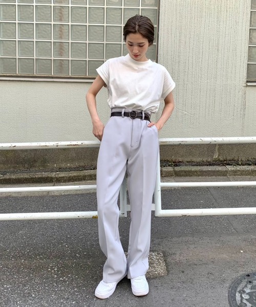 CIAOPANIC(チャオパニック)の「モックネックTシャツ/ハイネック(Tシャツ/カットソー・レディース・ブラック/ブラウン/オフホワイト/イエロー・FREE)」の20枚目の写真