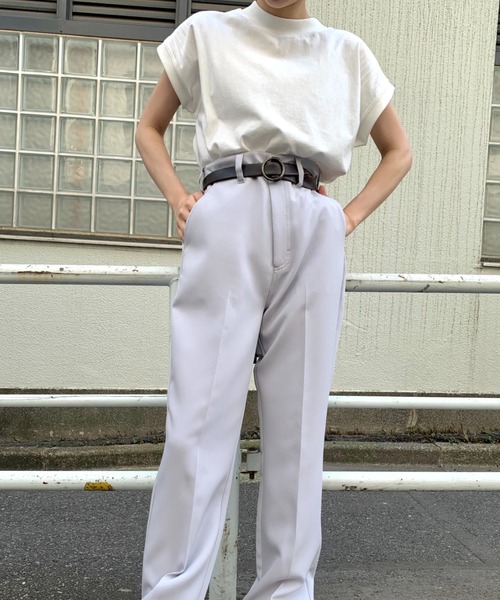 CIAOPANIC(チャオパニック)の「モックネックTシャツ/ハイネック(Tシャツ/カットソー・レディース・ブラック/ブラウン/オフホワイト/イエロー・FREE)」の17枚目の写真