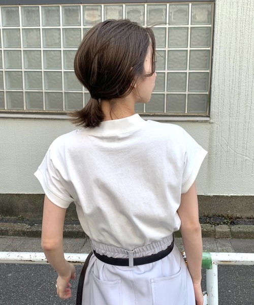 CIAOPANIC(チャオパニック)の「モックネックTシャツ/ハイネック(Tシャツ/カットソー・レディース・ブラック/ブラウン/オフホワイト/イエロー・FREE)」の15枚目の写真