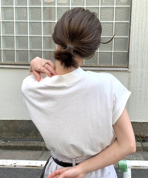 CIAOPANIC(チャオパニック)の「モックネックTシャツ/ハイネック(Tシャツ/カットソー・レディース・ブラック/ブラウン/オフホワイト/イエロー・FREE)」の16枚目の写真